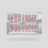 Nail wraps with floral pattern