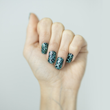 Nail wraps applied on hand