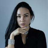 Dark blue fade to light blue nail wraps in NZ